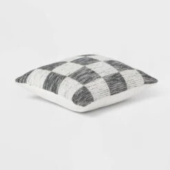 18"x18" Modern Woven Checkerboard Square Decorative Pillow Black - Threshold™: Cotton Fabric, Indoor Paisley & Floral Design 6 18"x18" Modern Woven Checkerboard Square Decorative Pillow Black - Threshold™: Cotton Fabric, Indoor Paisley & Floral Design -Threshold GUEST 51cf9018 a090 43c4 872d 007b07dbfdb7