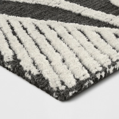 5'x7' Diamond Tufted Area Rug Off White - Threshold™ 3 5'x7' Diamond Tufted Area Rug Off White - Threshold™