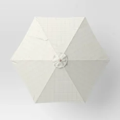 9' Round Grid Outdoor Patio Market Umbrella Cream With Light Wood Pole - Threshold™ 10 9' Round Grid Outdoor Patio Market Umbrella Cream With Light Wood Pole - Threshold™ -Threshold GUEST 556a536f db87 45b6 8864 ef69f181df53