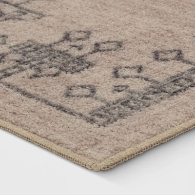 Hancock Distressed Center Motif Rug Beige - Threshold™ 4 Hancock Distressed Center Motif Rug Beige - Threshold™ - Image 2