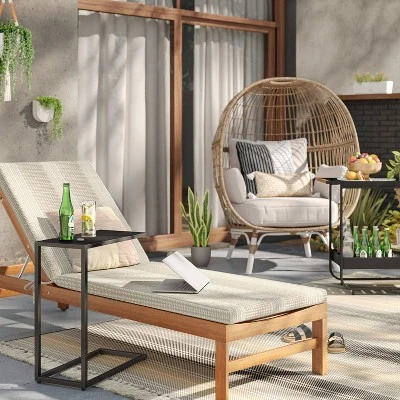 7'x10' Striped Tapestry Rectangular Woven Outdoor Area Rug Gray - Threshold™ 3 7'x10' Striped Tapestry Rectangular Woven Outdoor Area Rug Gray - Threshold™