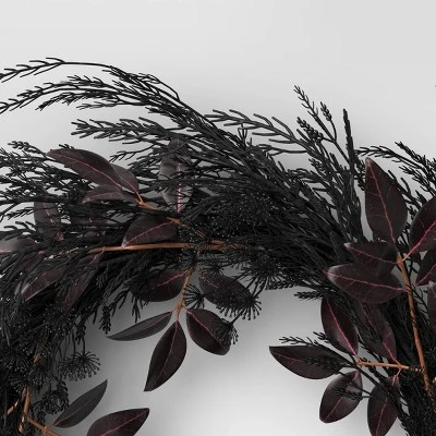 Halloween Grass And Leaf Wreath - Threshold™ 4 Halloween Grass And Leaf Wreath - Threshold™ - Image 2