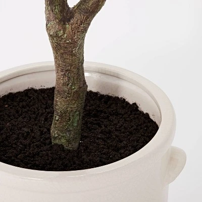 76.5"x 30" Artificial Olive Tree In Ceramic Pot - Threshold™ Designed With Studio McGee 5 76.5"x 30" Artificial Olive Tree In Ceramic Pot - Threshold™ Designed With Studio McGee - Image 3