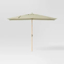 10'x6' Rectangular Market Patio Umbrella - Light Wood Pole - Threshold™ -Threshold GUEST 5fb33983 be50 4af3 8602 ec3479445938