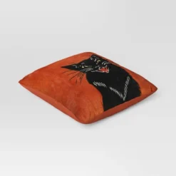 Fierce Cat Applique Cotton Velvet Square Halloween Throw Pillow - Threshold™ 8 Fierce Cat Applique Cotton Velvet Square Halloween Throw Pillow - Threshold™ -Threshold GUEST 60f46ce7 13d8 431c bd56 5f40c9e2aa79