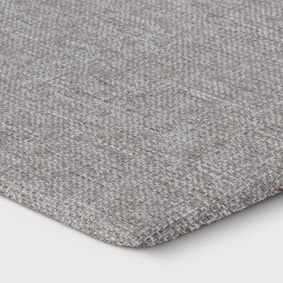1'6"x2'6" Rectangle Indoor Floor Mat Gray - Threshold™: Kitchen Mat, Basket Weave, Flat Pile, PVC Backing 4 1'6"x2'6" Rectangle Indoor Floor Mat Gray - Threshold™: Kitchen Mat, Basket Weave, Flat Pile, PVC Backing - Image 2