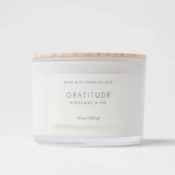 Wood Lidded Glass Wellness Grateful Candle - Threshold™ 8 Wood Lidded Glass Wellness Grateful Candle - Threshold™ -Threshold GUEST 6600c96d 154d 4784 9301 47715a63ff42
