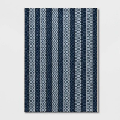 Outdoor Rug Beach Stripe Blue - Threshold™ 4 Outdoor Rug Beach Stripe Blue - Threshold™ - Image 2