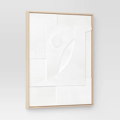 24" X 30" Dimensional II 3D Framed Wall Sculpture With Sand Texture - Threshold™ 4 24" X 30" Dimensional II 3D Framed Wall Sculpture With Sand Texture - Threshold™ - Image 2