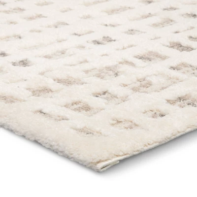 7'x10' High Low Grid Area Rug Taupe/Cream/Gray - Threshold™ 4 7'x10' High Low Grid Area Rug Taupe/Cream/Gray - Threshold™ - Image 2