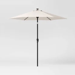 8' Round Solid Solar Outdoor Patio Market Umbrella With Black Pole - Threshold™ 16 8' Round Solid Solar Outdoor Patio Market Umbrella With Black Pole - Threshold™ -Threshold GUEST 70aeffbd f0f6 4ffa 86ba 7eaa7e1bafb7