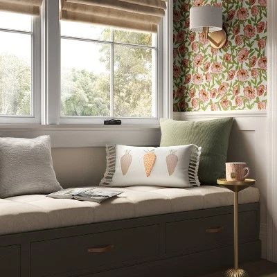 Textured Velvet Square Throw Pillow - Threshold™ 3 Textured Velvet Square Throw Pillow - Threshold™