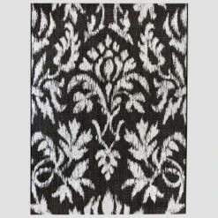 Garden Ikat Outdoor Rug Black - Threshold -Threshold GUEST 7a75eaef 317d 4f33 8f8f 6b88e002a83d