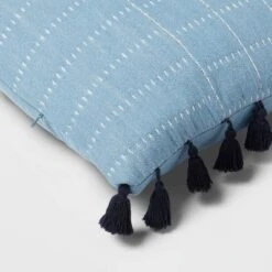 Oversized Oblong Pick Stitch Plaid Tassel Decorative Throw Pillow - Threshold™ -Threshold GUEST 7a8f6136 0e2b 40d3 b8b7 c710ab07b699