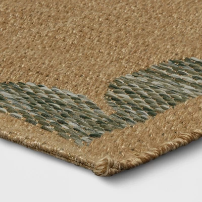 Grid Rectangular Flat Woven Outdoor Area Rug - Threshold™ 4 Grid Rectangular Flat Woven Outdoor Area Rug - Threshold™ - Image 2