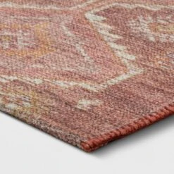 Southbury Washable Printed Diamond Persian Style Rug Rust - Threshold™ -Threshold GUEST 7b0f491a ff54 4819 a35d a5c258b0c4fd