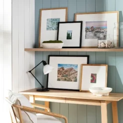 New Release 11 19.24" X 25.24" Matted To 8" X 10" Gallery Frame Natural Wood - Threshold™ Designed With Studio McGee