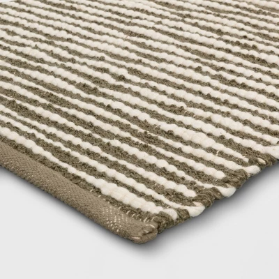2'x3' Striped Accent Rug Olive Green - Threshold™ 4 2'x3' Striped Accent Rug Olive Green - Threshold™ - Image 2
