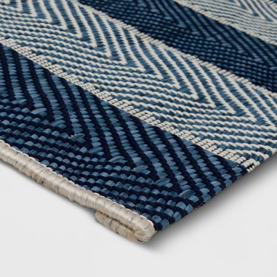 Outdoor Rug Beach Stripe Blue - Threshold™ 3 Outdoor Rug Beach Stripe Blue - Threshold™