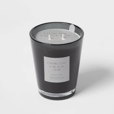 Colored Vase Glass With Dustcover & Black Teak Candle Black - Threshold™ 9 Colored Vase Glass With Dustcover & Black Teak Candle Black - Threshold™ - Image 7