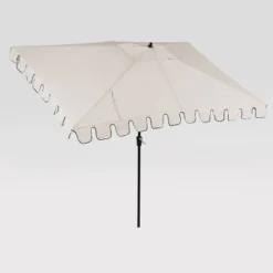 6.5'x10' Rectangular Scalloped Outdoor Patio Market Umbrella Off-White With Black Pole - Threshold™ 13 6.5'x10' Rectangular Scalloped Outdoor Patio Market Umbrella Off-White With Black Pole - Threshold™ -Threshold GUEST 7f677584 0539 4c88 a573 0142719e558b