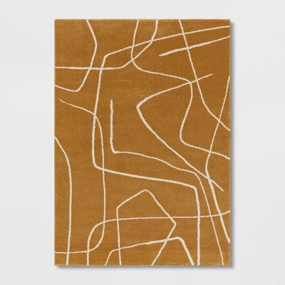 Abstract Lines Rug Mustard - Threshold™ 6 Abstract Lines Rug Mustard - Threshold™ - Image 4
