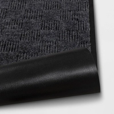 1'6"x2'4" Crochet Utility Doormat Gray - Threshold™ 5 1'6"x2'4" Crochet Utility Doormat Gray - Threshold™ - Image 3