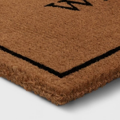 1'11x2'11" 'Welcome' Coir Doormat Black - Threshold™ Designed With Studio McGee 4 1'11x2'11" 'Welcome' Coir Doormat Black - Threshold™ Designed With Studio McGee - Image 2