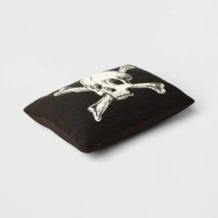 Oversize Skull And Crossbones Woven Cotton Lumbar Halloween Throw Pillow Black - Threshold™ -Threshold GUEST 89268acd 6c26 4c67 b7c0 0e18470219eb