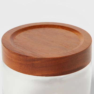 Canister Acacia/Glass Medium - Threshold™ 4 Canister Acacia/Glass Medium - Threshold™ - Image 2