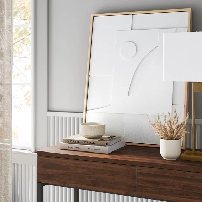 24" X 30" Dimensional II 3D Framed Wall Sculpture With Sand Texture - Threshold™ 3 24" X 30" Dimensional II 3D Framed Wall Sculpture With Sand Texture - Threshold™