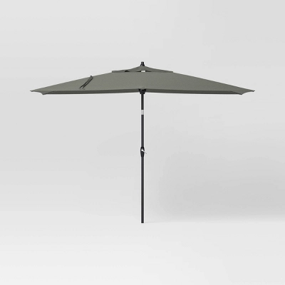 10'x6' Rectangular Market Patio Umbrella - Black Pole - Threshold™ 9 10'x6' Rectangular Market Patio Umbrella - Black Pole - Threshold™ - Image 7