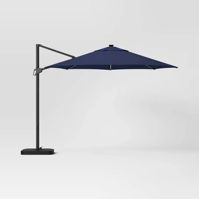 11'x11' Offset Solar Patio Umbrella - Black Pole - Threshold™ 8 11'x11' Offset Solar Patio Umbrella - Black Pole - Threshold™ - Image 6