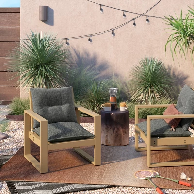 26"x24" Heathered Outdoor Deep Seat Cushion - Threshold™ 3 26"x24" Heathered Outdoor Deep Seat Cushion - Threshold™