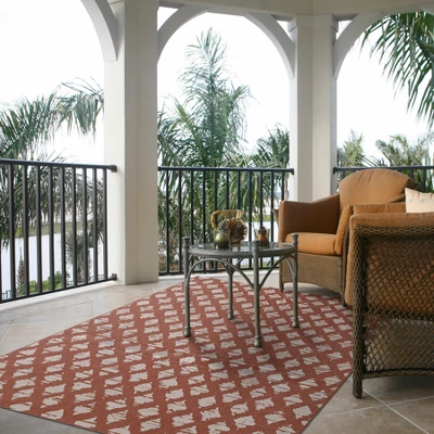 5' X 7' Diamond Outdoor Rug Orange - Threshold™ 3 5' X 7' Diamond Outdoor Rug Orange - Threshold™