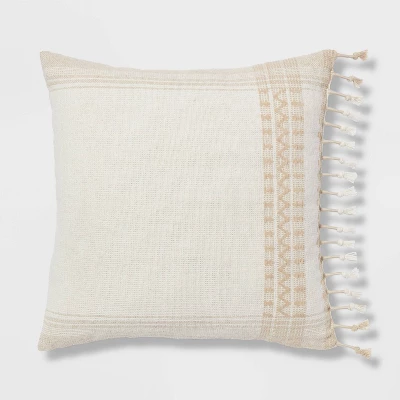 Square Woven Pattern Tassel Decorative Throw Pillow - Threshold™ 6 Square Woven Pattern Tassel Decorative Throw Pillow - Threshold™ - Image 4
