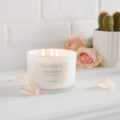 Wood Lidded Glass Wellness Daydream Candle - Threshold™ 3 Wood Lidded Glass Wellness Daydream Candle - Threshold™