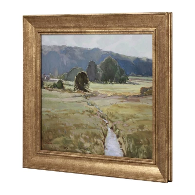 16" X 14" Summer Pasture Framed Wall Art Brass - Threshold™ Designed With Studio McGee 4 16" X 14" Summer Pasture Framed Wall Art Brass - Threshold™ Designed With Studio McGee - Image 2