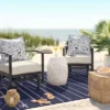 7'x10' Thin Stripe Rectangular Woven Outdoor Area Rug Navy/Ivory - Threshold™ -Threshold GUEST 99056b4e 4e16 48ff 9189 51d21b2ccac8