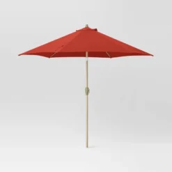 9'x9' Market Patio Umbrella - Light Wood Pole - Threshold™ -Threshold GUEST 9db5dec2 e939 4b4f 952d 58f53d61f0ef