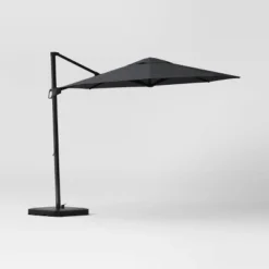 10' Round Solid Offset Outdoor Patio Cantilever Umbrella With Black Pole - Threshold™ -Threshold GUEST 9dbc2564 58d8 48ff 990e 3a713d9f376f