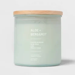 Glass Jar Aloe And Bergamot Candle Green - Threshold™ 13 Glass Jar Aloe And Bergamot Candle Green - Threshold™ -Threshold GUEST 9e0c4894 3c8b 4edb 8151 c9146810ec29