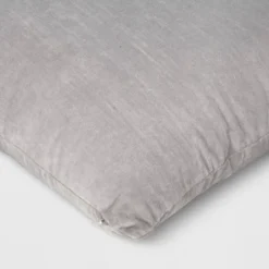 Washed Cotton Velvet Square Throw Pillow Gray - Threshold™: Indoor Use, Hidden Zipper, 18x18" 7 Washed Cotton Velvet Square Throw Pillow Gray - Threshold™: Indoor Use, Hidden Zipper, 18x18" -Threshold GUEST 9eb28dbf 4f22 43b0 a70d 661f14229d7a