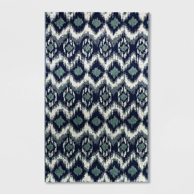 Ikat Outdoor Rug Blue - Threshold 11 Ikat Outdoor Rug Blue - Threshold - Image 9