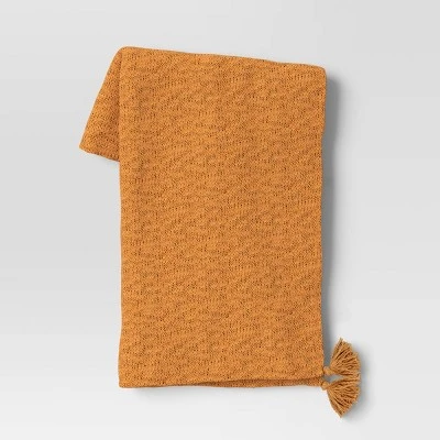 Textured Knit Throw Blanket With Tassels - Threshold™ 9 Textured Knit Throw Blanket With Tassels - Threshold™ - Image 7