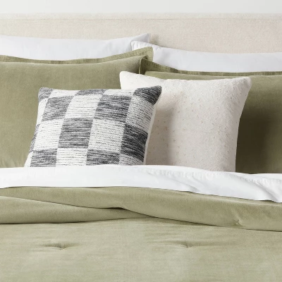 18"x18" Modern Woven Checkerboard Square Decorative Pillow Black - Threshold™: Cotton Fabric, Indoor Paisley & Floral Design 3 18"x18" Modern Woven Checkerboard Square Decorative Pillow Black - Threshold™: Cotton Fabric, Indoor Paisley & Floral Design