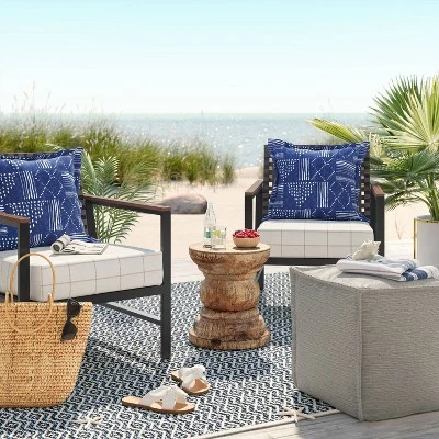 Woven Grid Outdoor Deep Seat Cushion - Threshold™ 3 Woven Grid Outdoor Deep Seat Cushion - Threshold™