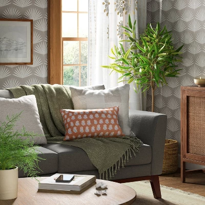 Woven Cotton Textured Square Throw Pillow - Threshold™ 3 Woven Cotton Textured Square Throw Pillow - Threshold™