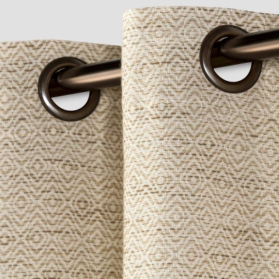 1pc Light Filtering Diamond Weave Window Curtain Panel - Threshold™ 3 1pc Light Filtering Diamond Weave Window Curtain Panel - Threshold™