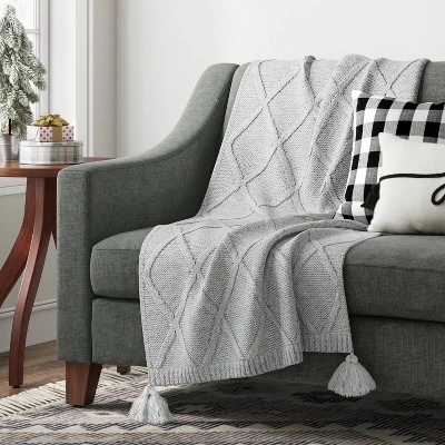 Chunky Diamond Knit Throw Blanket - Threshold™ 3 Chunky Diamond Knit Throw Blanket - Threshold™